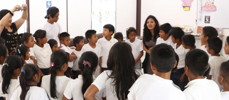 Niños de la Escuela Domingo Tanguila Canelos participaron en jornadas de capacitación de lectura, en la sede de Ikiam. Foto: Cortesía Ikiam