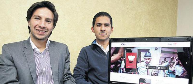 Andrés Benítez y Jeison Sosa crearon la aplicación Riks. LÍDERES