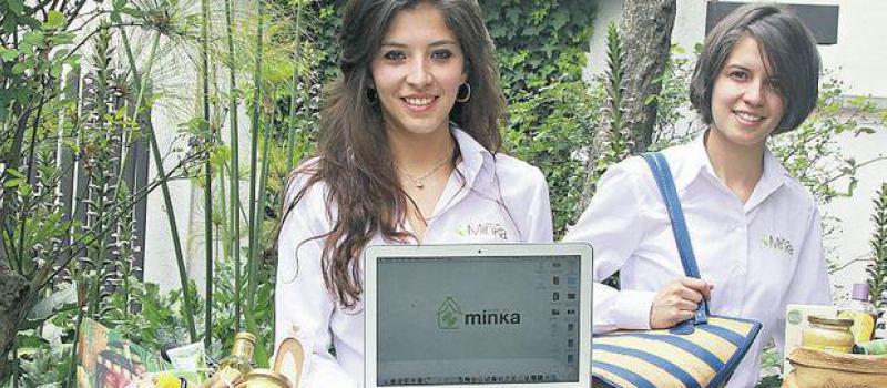 Carolina Pazmiño y Paola Carrera son las fundadoras de minka.com.ec   Foto: María Isabel Valarezo / LÍDERES