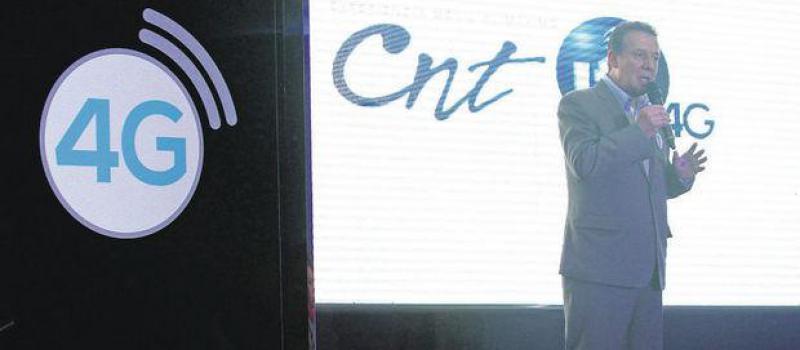 César Regalado, gerente de CNT, en la presentación de la red 4G, en 2013. Archivo / LÍDERES
