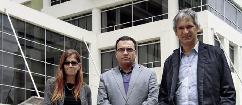 Belén Albornoz, Juan Ponce y Carlos Espinosa forman parte del equipo académico y de investigación de la Flacso. Fotos: Jenny Navarro / LÍDERES