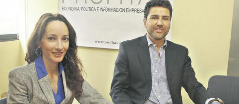 Ana María Correa y Sebastián Hurtado, de la consultora Prófitas (Quito). Foto: Eduardo Terán / líderes