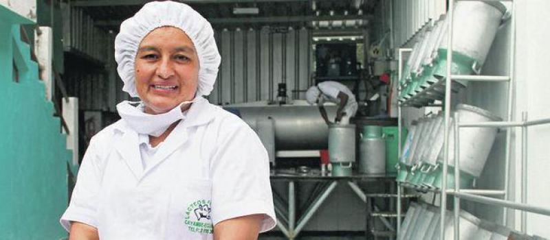 Rita Correa es la propietaria de una pyme que produce quesos y yogur. Fotos: María Isabel Valarezo / LÍDERES