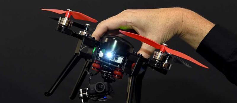 Un drone RC OJO Uno de Xtreme RC Logger se muestra en el 2015 International CES. Foto: Archivo / AFP