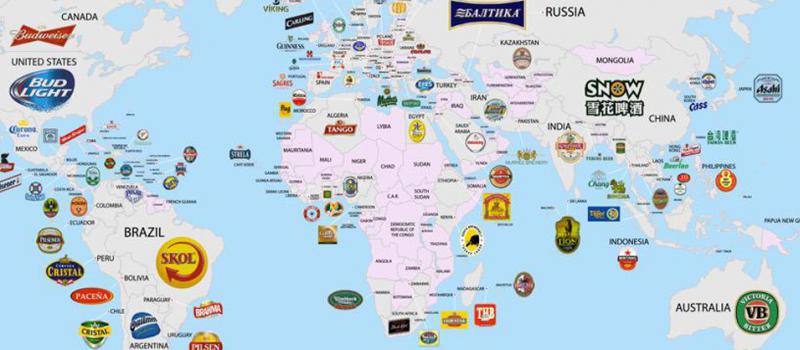En Vinepair.com está disponible la guía gráfica completa de la marca que se prefiere ya sea en China o Estados Unidos, pasando por Irán, Ucrania, Alemania, Ecuador…