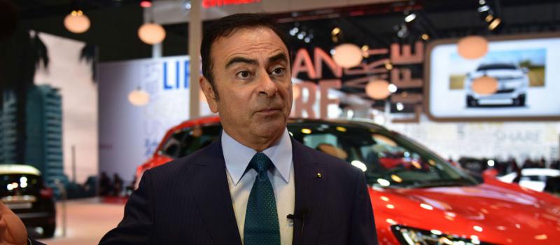 Carlos Ghosn, presidente y CEO de Nissan y Renault , durante la Exposición Internacional de Shanghai de la Industria del Automóvil el 20 de abril de 2015. Foto: AFP