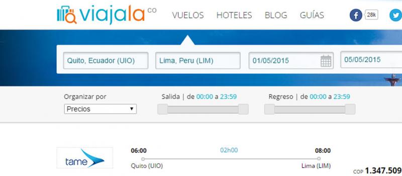 Viajala espera alcanzar este año el millón de usuarios mensuales en América Latina. Foto: Captura