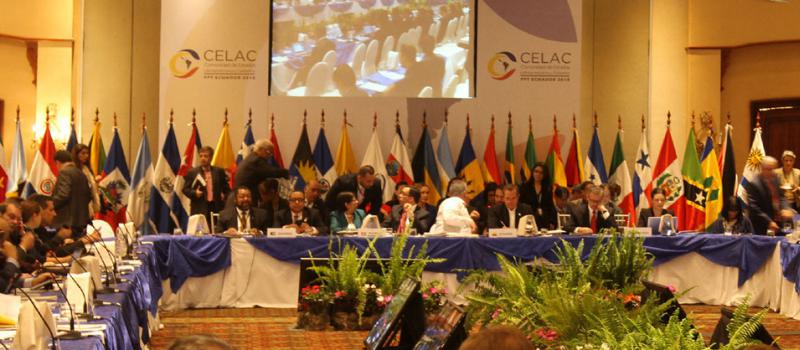 La octava Reunión de Cancilleres y Duodécima Reunión de Coordinadores Nacionales de la Celac se llevó a cabo en Quito desde el 3 al 5 de mayo de 2015.