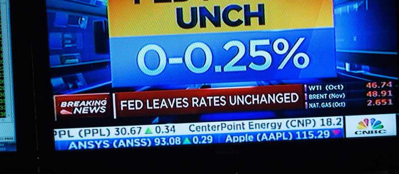 La Reserva Federal descartó aumentar las tasas de crédito, tras la volatilidad de los mercados y la situación económica de China. Foto: AFP