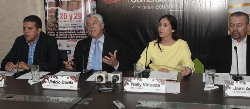 La Asociación Nacional de Exportadores de Café, Pro Ecuador y el Proyecto de Reactivación del Café y Cacao Nacional presentan la nueva edición del concurso Taza Dorada. Foto: Mario Faustos/ LÍDERES.