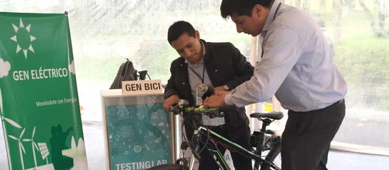 Gen Electric es un generador de energía eléctrica para provechar el movimiento de la bicicleta a través de un adaptador. Foto: LÍDERES