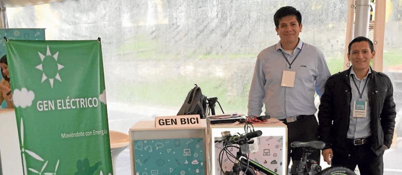 Ángel Vaca (izq.) es uno de los cofundadores de Gen Electric. Esta idea busca aprovechar el uso de la bicicleta. Foto: LÍDERES.