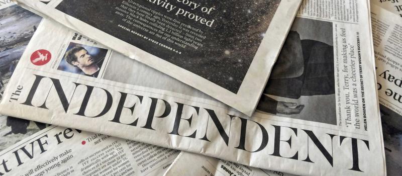 El diario británico The Independent pasará a ser solamente digital. Su última versión impresa saldrá el 26 de marzo. EFE