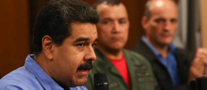 Nicolás Maduro en una reunión en el Palacio Presidencial en Caracas (Venezuela). Foto: EFE