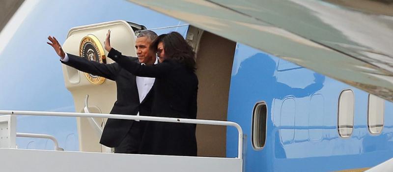El presidente Barack Obama y su esposa Michelle aterrizarán la tarde de hoy en Cuba. Foto: EFE.