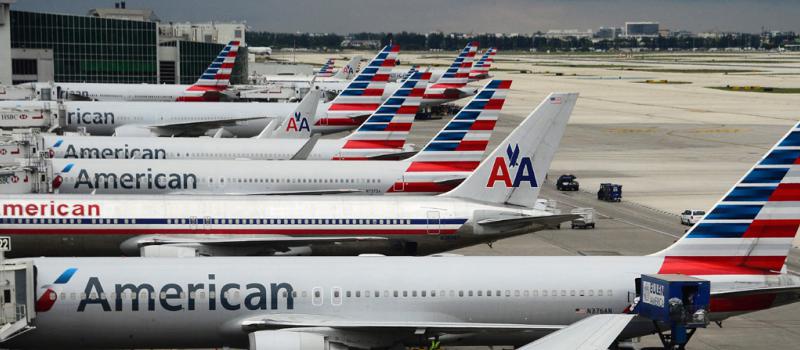 La flota de Américan Airlines. Foto: AFP