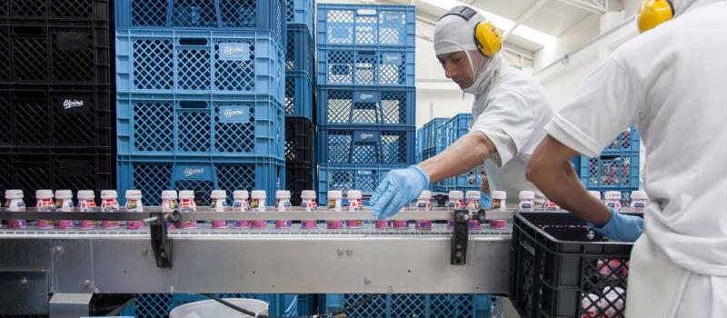 La fábrica de Alpina, en Machachi,  tiene una capacidad para procesar 30 000 litros diarios de leche. En septiembre inauguró un nuevo centro de distribución en ese complejo. Foto: Armando Prado / LIDERES