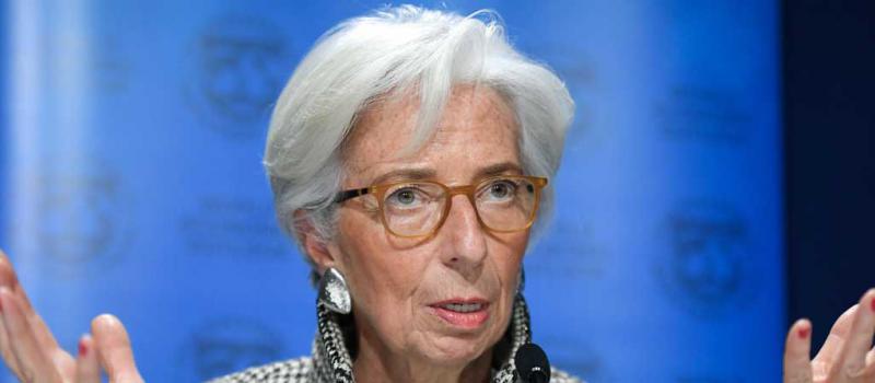 La directora gerente del Fondo Monetario Internacional (FMI) Christine Lagarde habla durante una conferencia de prensa sobre Perspectivas de la economía mundial del FMI antes de la reunión anual del Foro Económico Mundial (FEM) 2018, el 22 de enero de 201