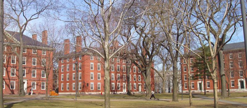 Una imagen del campus de Harvard, tomada el pasado 23 de marzo. Las clases se cumplen en línea