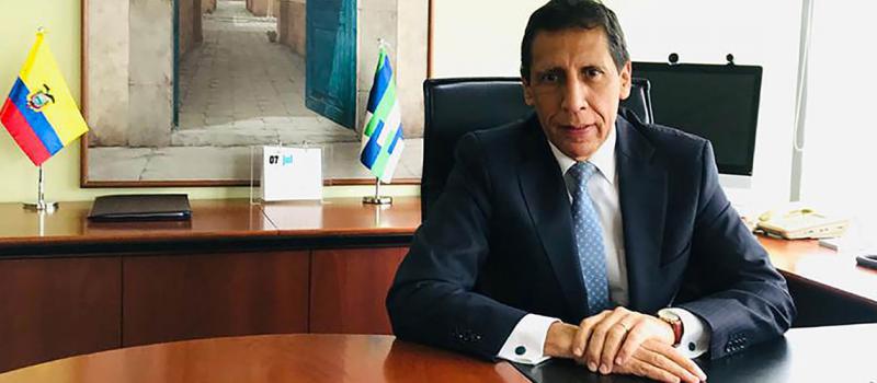 Daniel Rivera, representante de CAF, Banco de Desarrollo de América  Latina, en Ecuador explica los programa de apoyo financiero del organismo en la región y el país.