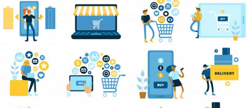 Las compras en línea son todos aquellos procesos que se hacen a través de aplicaciones, sitios de Internet o WhatsApp. Foto: https://www.freepik.es/