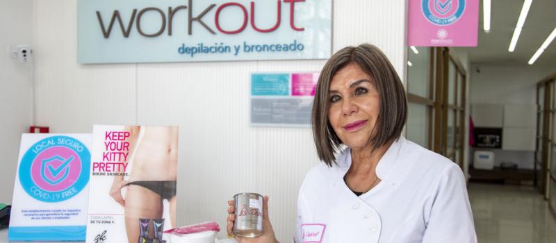 Patricia Calderón es la propietaria de Workout. La empresa tiene una larga trayectoria en el servicio de depilación y bronceado. Fuente: Diego Pallero / LÍDERES.