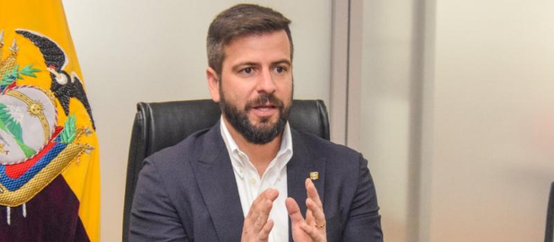 El ministro de Finanzas, Pablo Arosemena, explicó detalles sobre la proforma presupuestaria 2023. Foto: Cortesía Ministerio de Finanzas