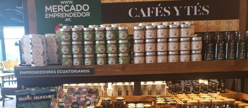 Los productos como café y tés se exhiben en las góndolas de las cadenas de supermercado, farmacias y tiendas gourmet. Foto: Cortesía / AEI