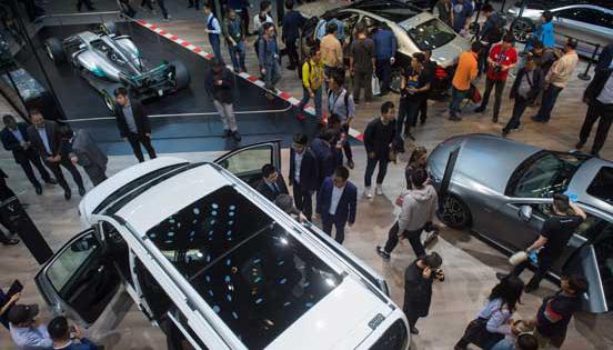 Beijing Auto Show fue un espacio para conocer nuevas tendencias de la industria automotriz. China usó el evento para mostrar todo su poderío y sus planes futuros. Foto: AFP