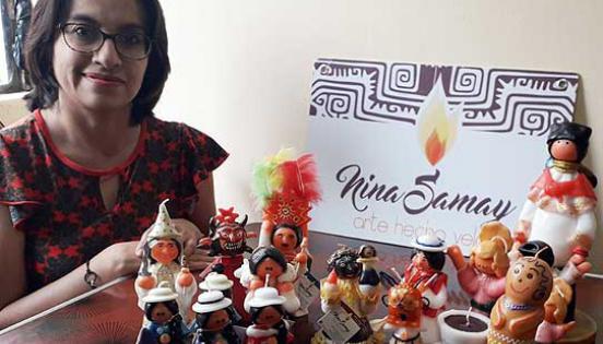 Jenny Gálvez es la gerente general del emprendimiento Nina Samay, ubicado en Sangolquí. Foto: LÍDERES