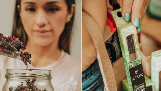 Karina Flores y Danilo Guadalupe son los propietarios de Mi Tiendita Saludable, que comercializa productos orgánicos 100% ecuatorianos. Fotos: cortesía Mi TIendita Saludable y Juan Carlos Pérez para LÍDERES