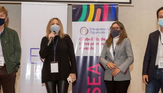 El jurado de la sexta edición del concurso GSEA (Global Student Entrepreneur Awards), de Entrepreneurs’ Organization (EO), capítulo Quito.